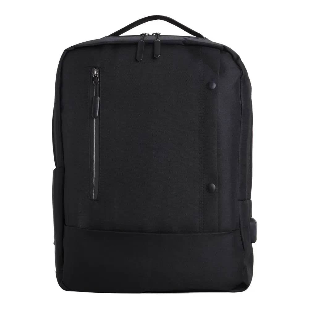 Mochila Nylon USB 22L personalizada preta