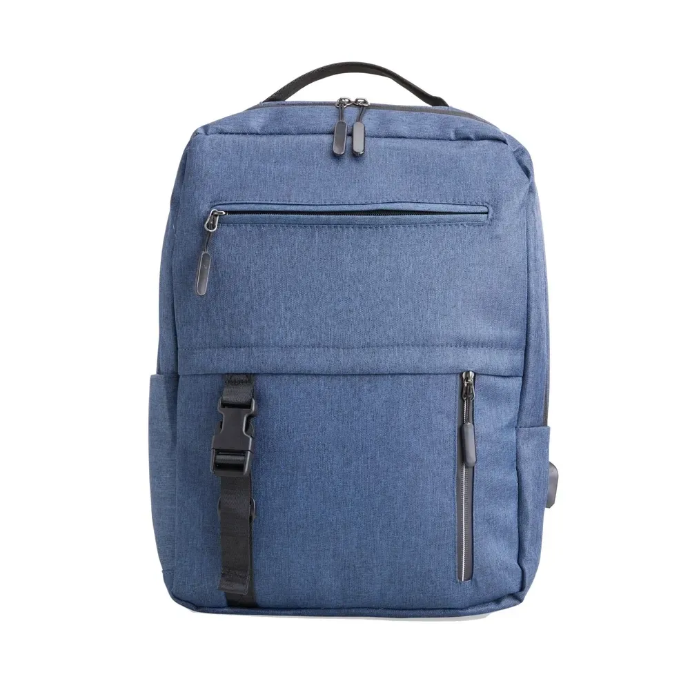 Mochila Nylon USB 23L personalizada azul