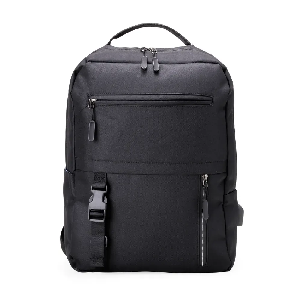 Mochila Nylon USB 23L personalizada preta