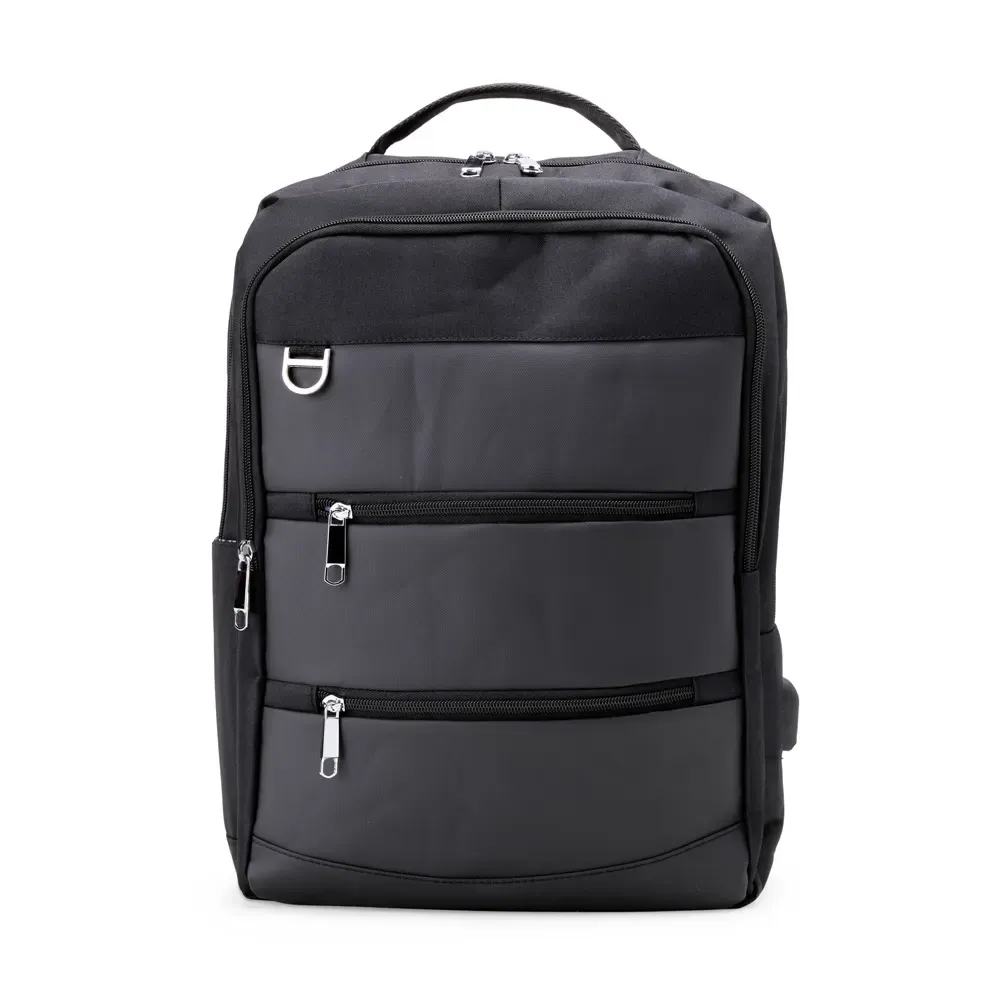 Mochila Nylon USB 23L personalizada preta