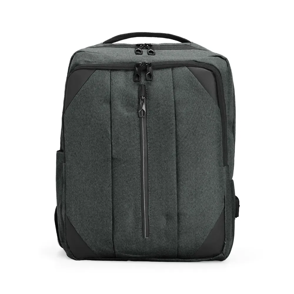 Mochila Nylon USB 24L personalizada cinza