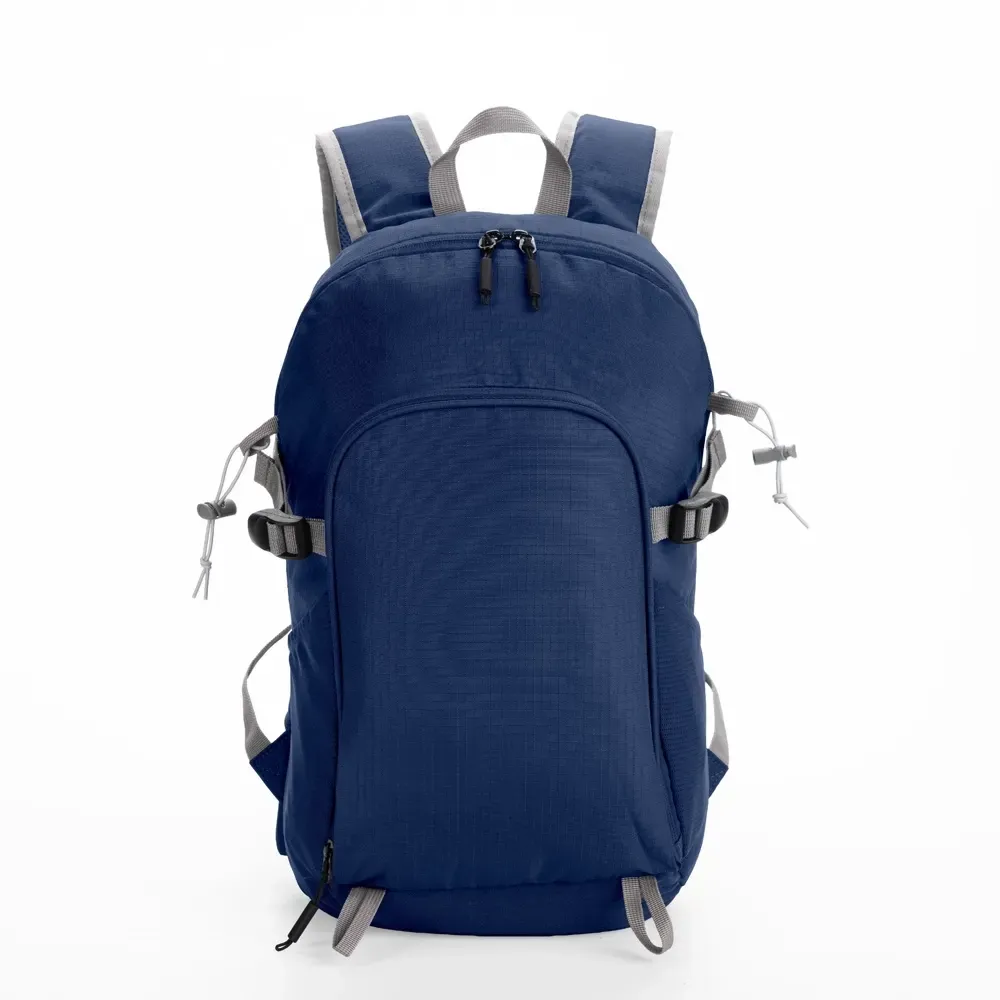 Mochila personalizada em Oxford com capa impermeável, 17 litros, cor azul escuro