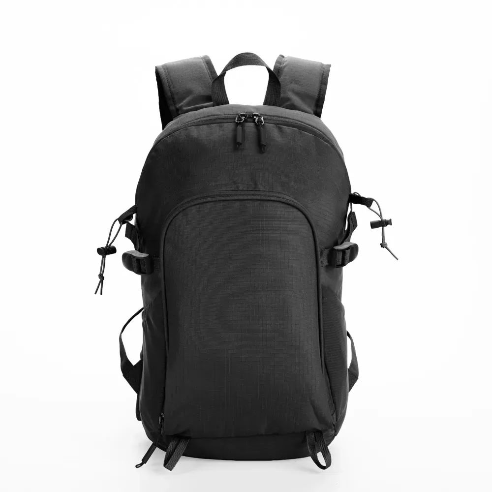 Mochila personalizada em Oxford com capa impermeável, 17 litros, cor preta