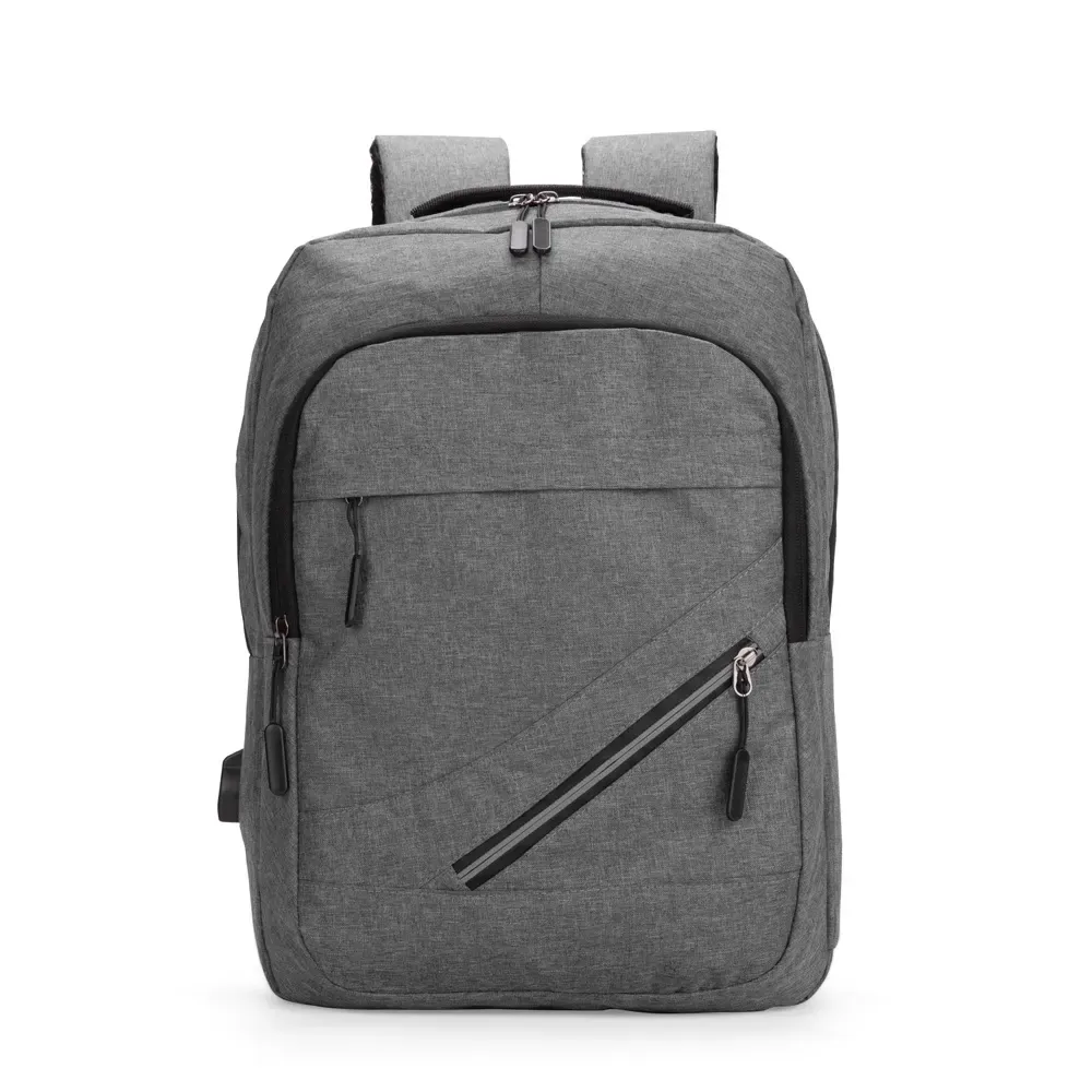 Mochila Oxford USB 18L personalizada cinza