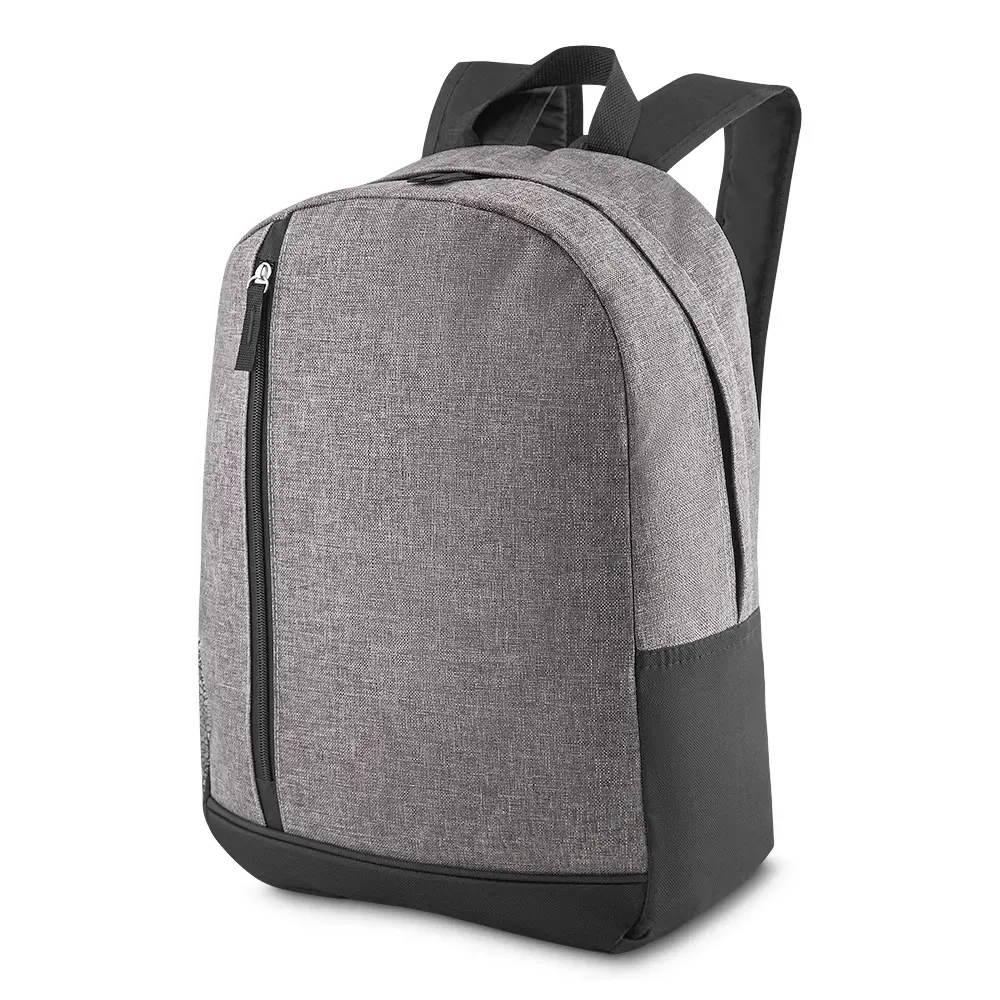 Mochila personalizada básica de poliéster, cor cinza