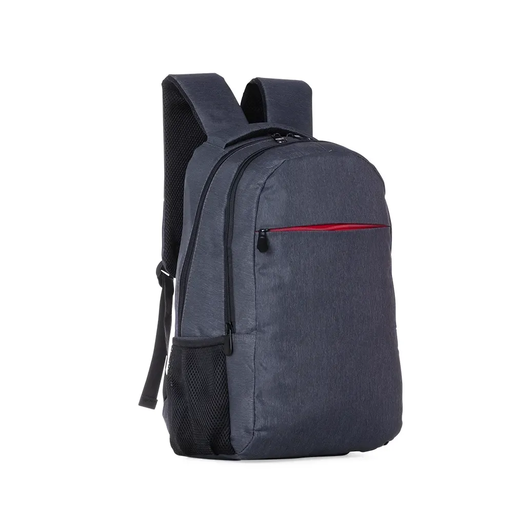 Mochila personalizada de poliéster para notebook, cor cinza
