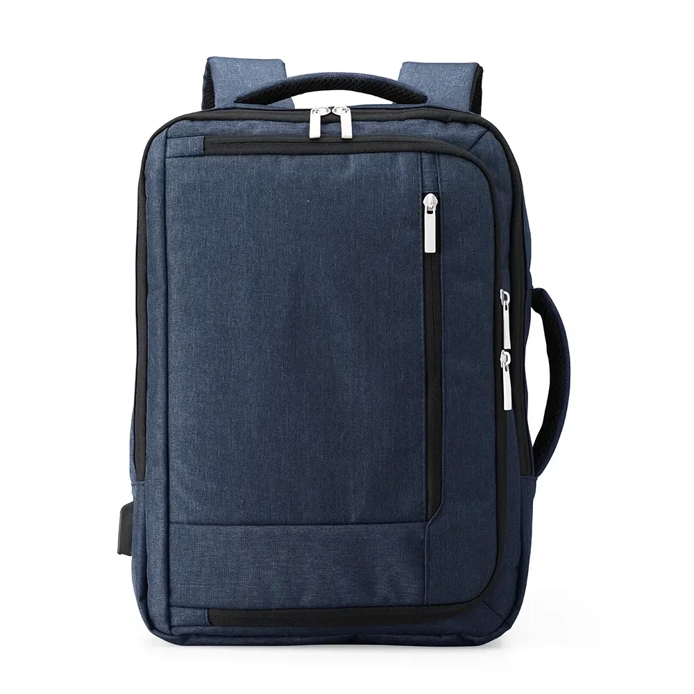 Mochila Poliéster USB 21L personalizada azul