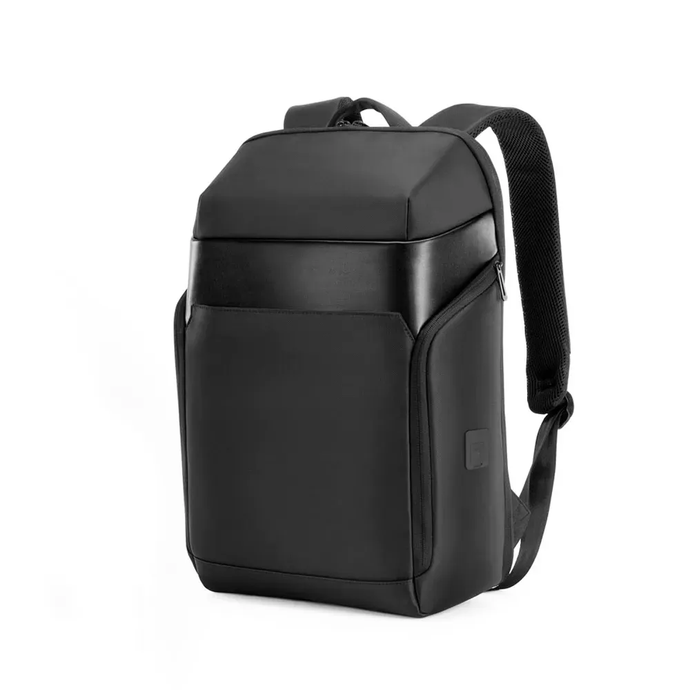 Mochila Poliéster USB 25L com bolso para tablet personalizada em preto