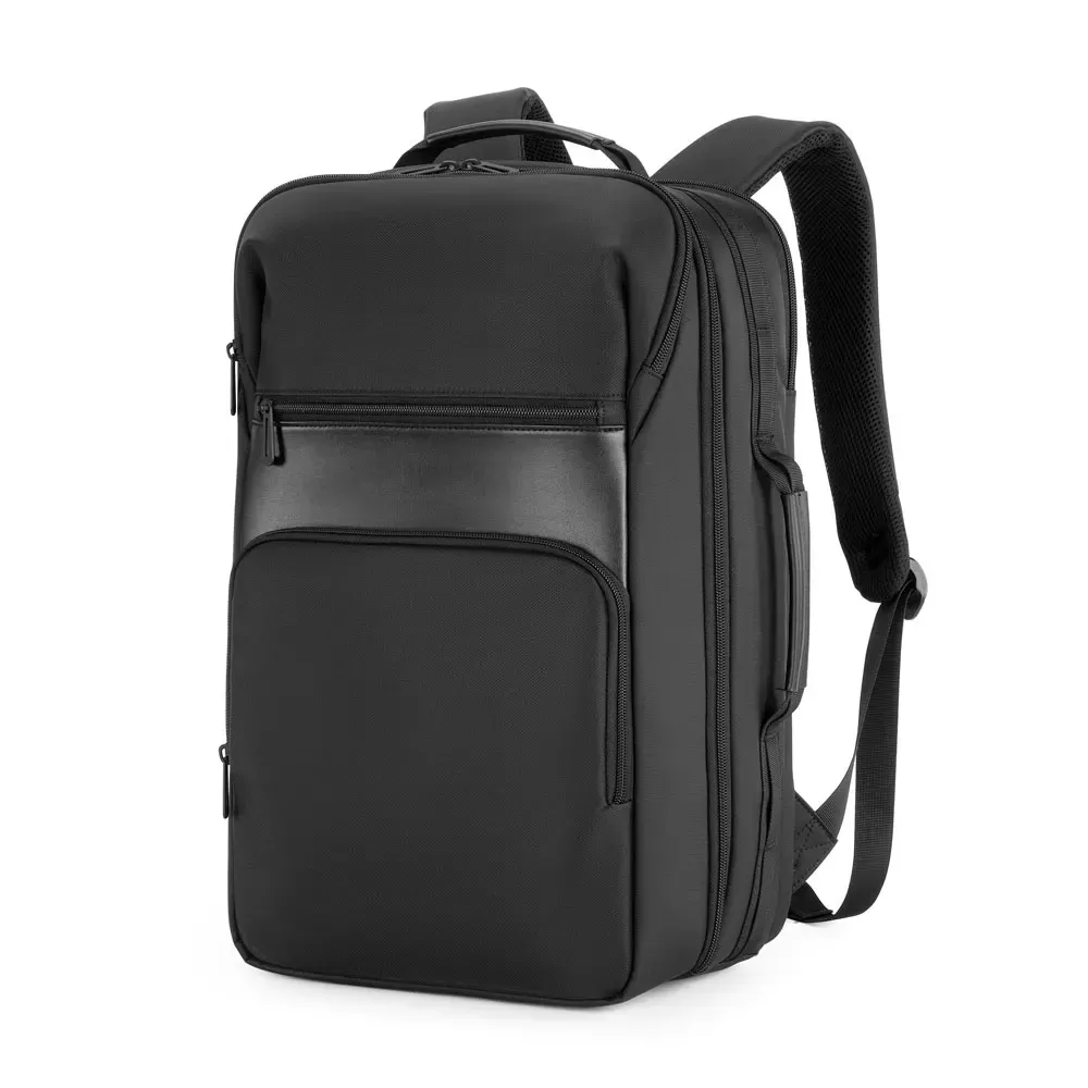 Mochila Poliéster USB 27L premium personalizada em preto