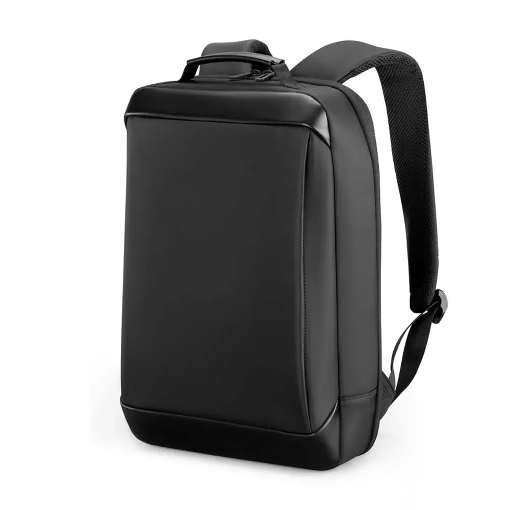 Mochila Poliéster USB antifurto 19L personalizada em preto
