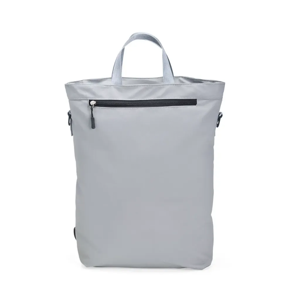 Mochila saco PU 26L 3 em 1 personalizada em cinza