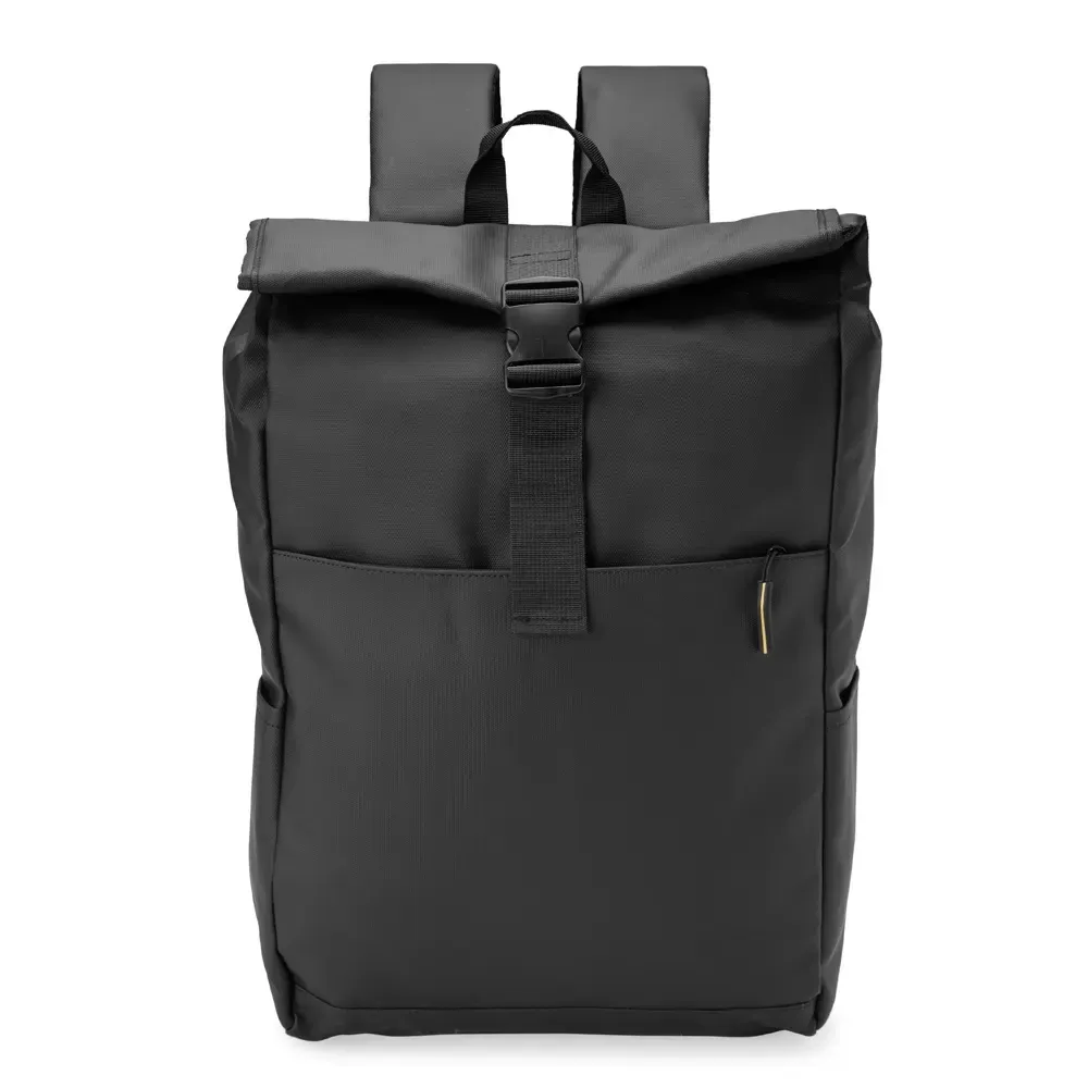 Mochila PU Impermeável 32L com compartimento antifurto personalizada em preto