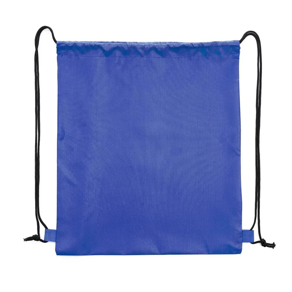 Mochila saco personalizada em poliéster, cor azul claro