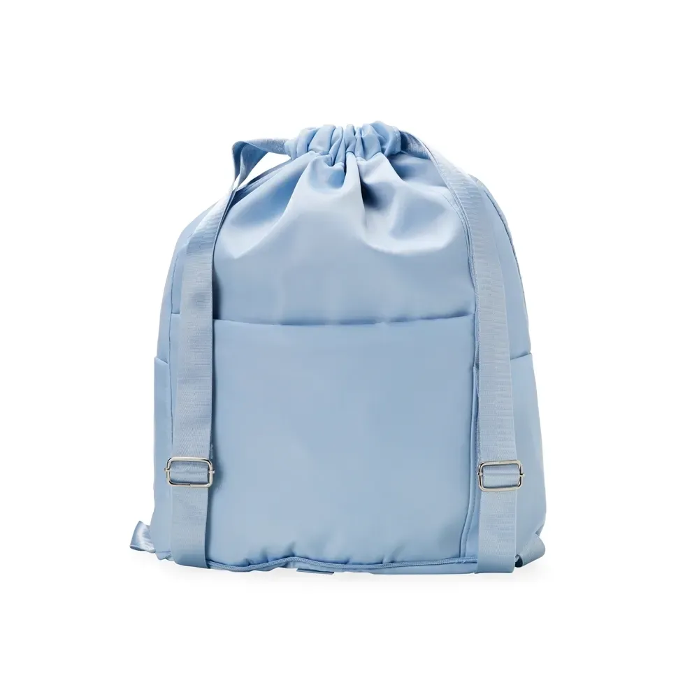 Mochila saco personalizada impermeável, cor azul claro