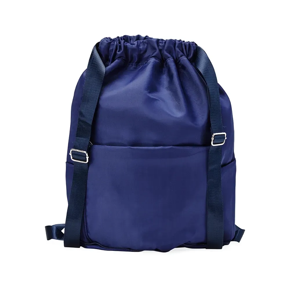 Mochila saco personalizada impermeável, cor azul escuro