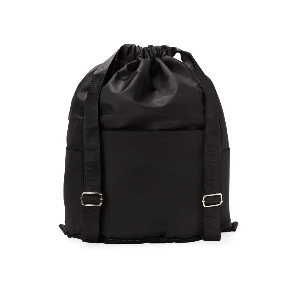 Mochila saco personalizada impermeável, cor preta
