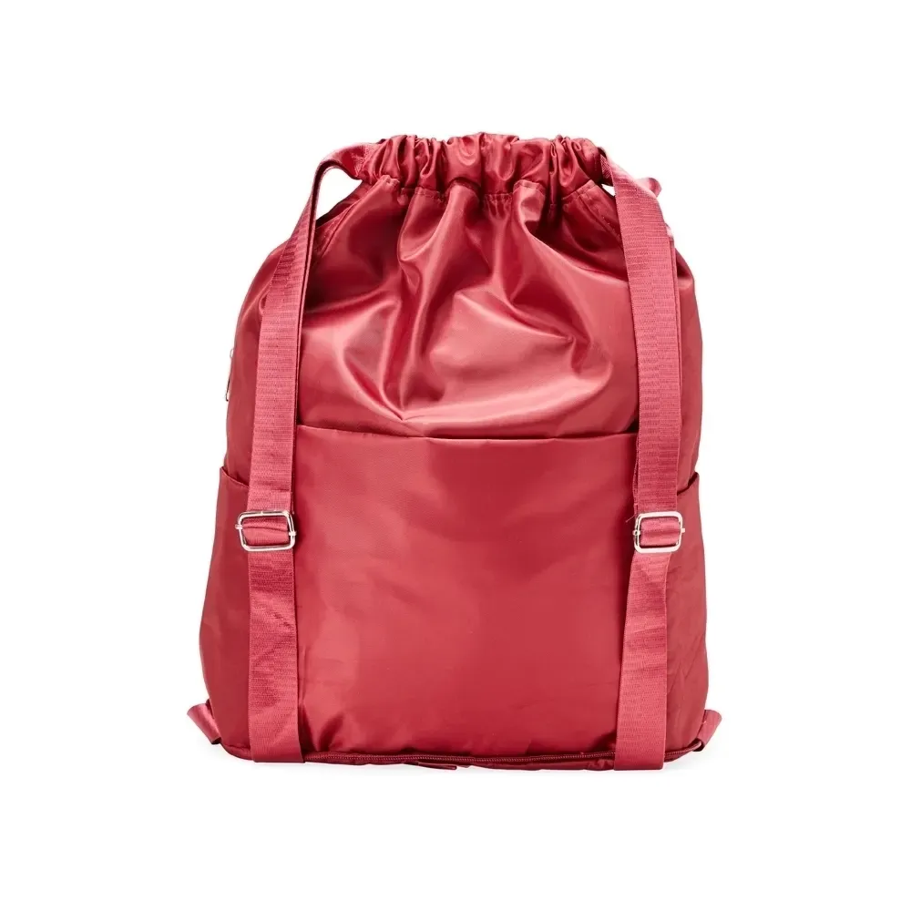 Mochila saco personalizada impermeável, cor vermelha