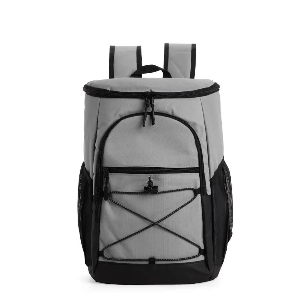Mochila térmica personalizada de poliéster, 13 litros, cor cinza
