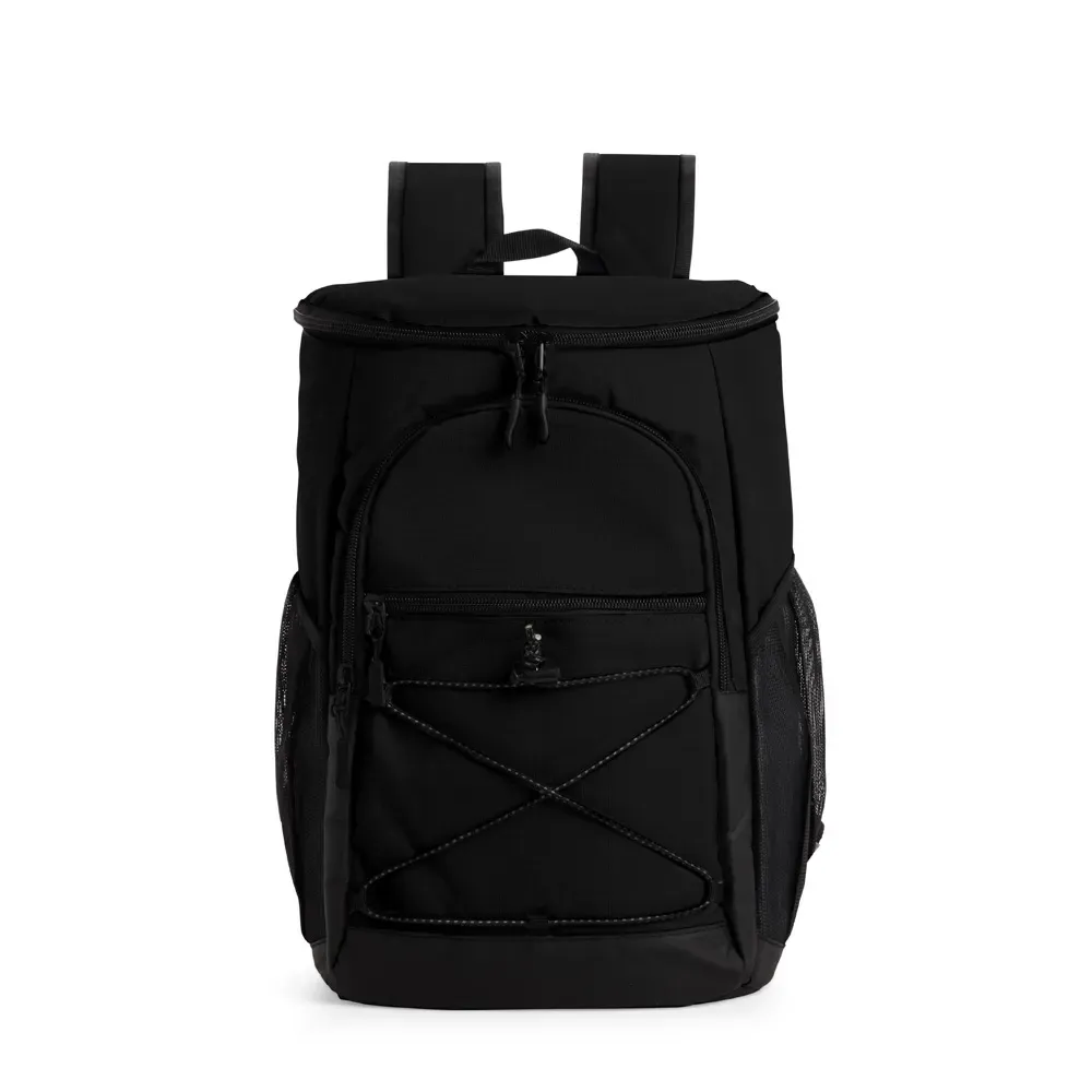 Mochila térmica personalizada de poliéster, 13 litros, cor preta