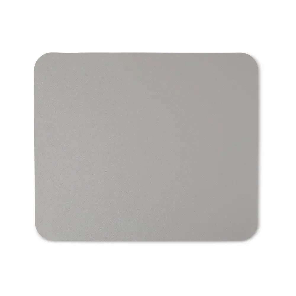 Mouse pad em couro sintético personalizado, cor cinza