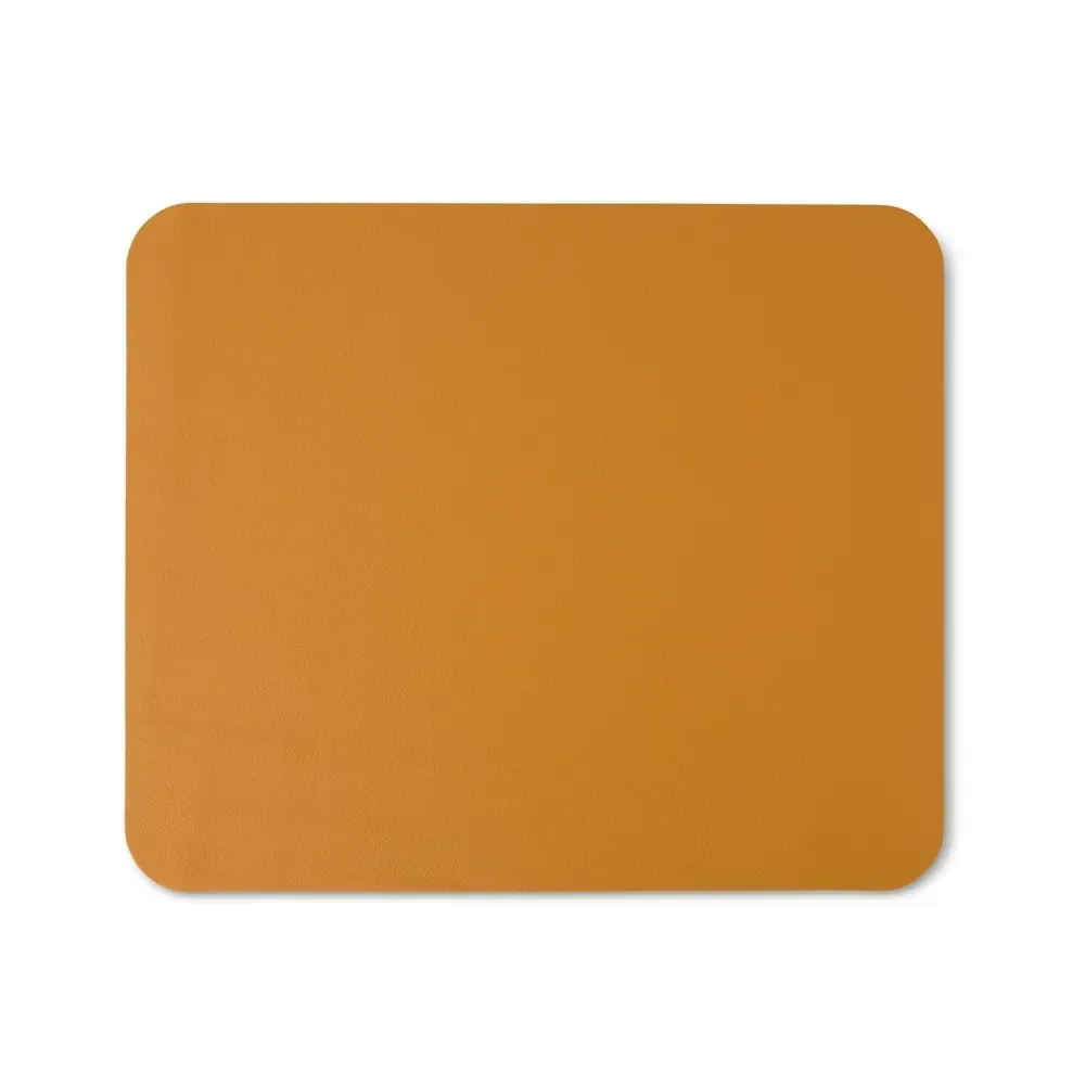 Mouse pad em couro sintético personalizado, cor marrom
