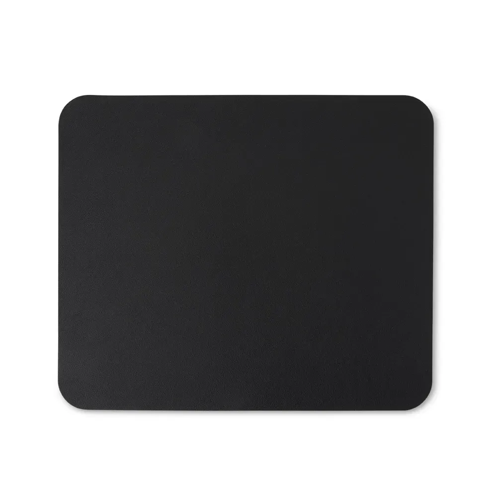 Mouse pad em couro sintético personalizado, cor preto