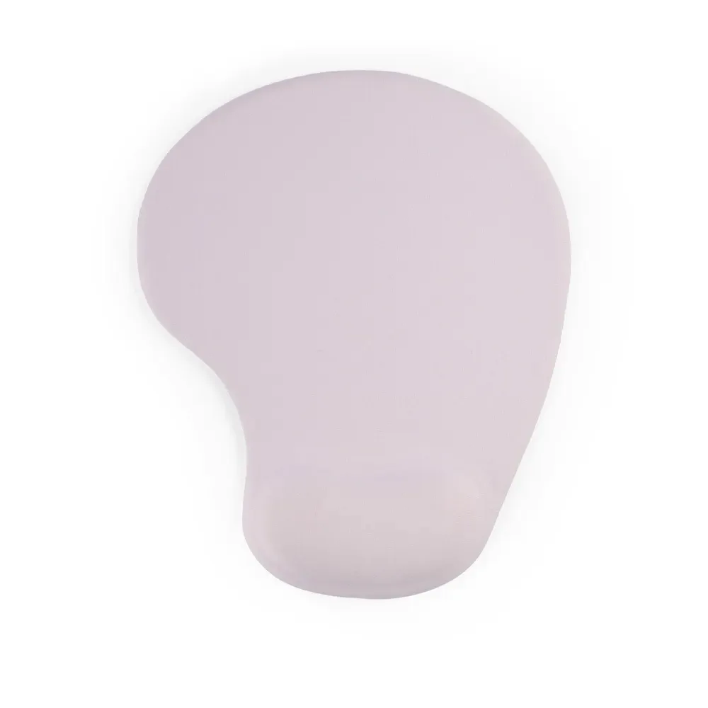 Mouse pad ergonômico em neoprene personalizado, cor branco