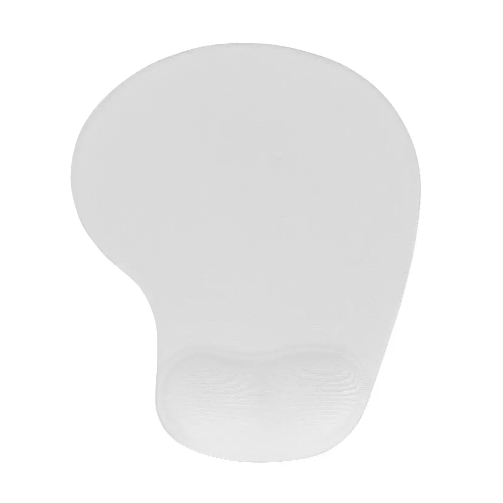 Mouse pad ergonômico em neoprene personalizado, cor branco