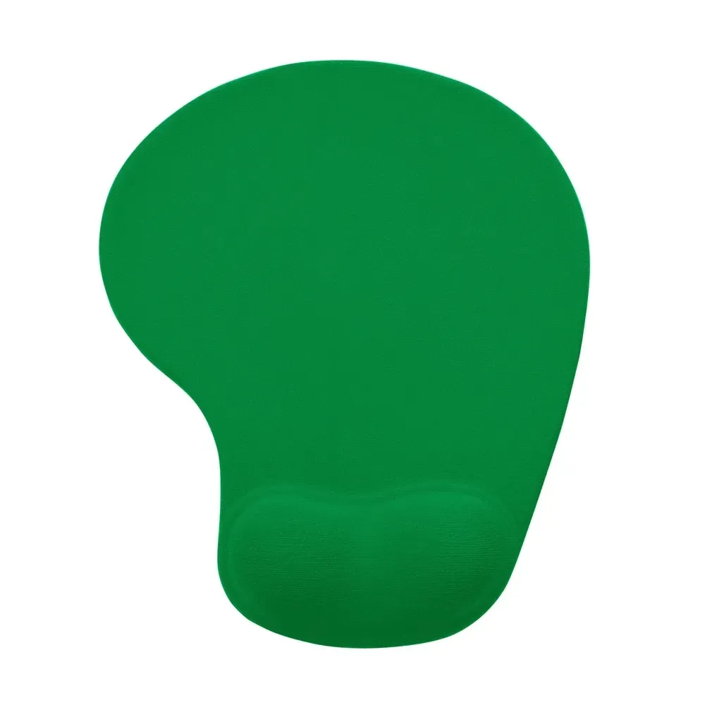 Mouse pad ergonômico em neoprene personalizado, cor verde