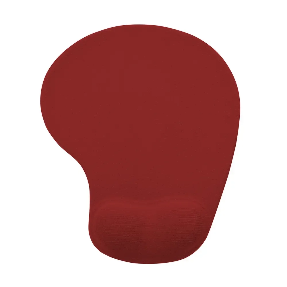 Mouse pad ergonômico em neoprene personalizado, cor vermelho