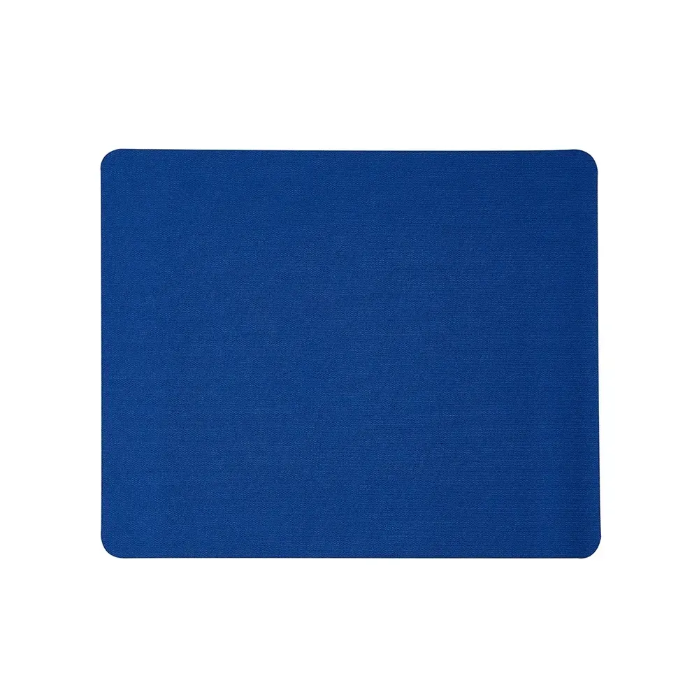Mouse pad retangular em poliéster personalizado, cor azul
