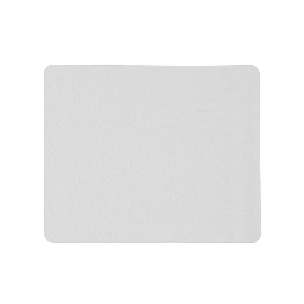 Mouse pad retangular em poliéster personalizado, cor branco