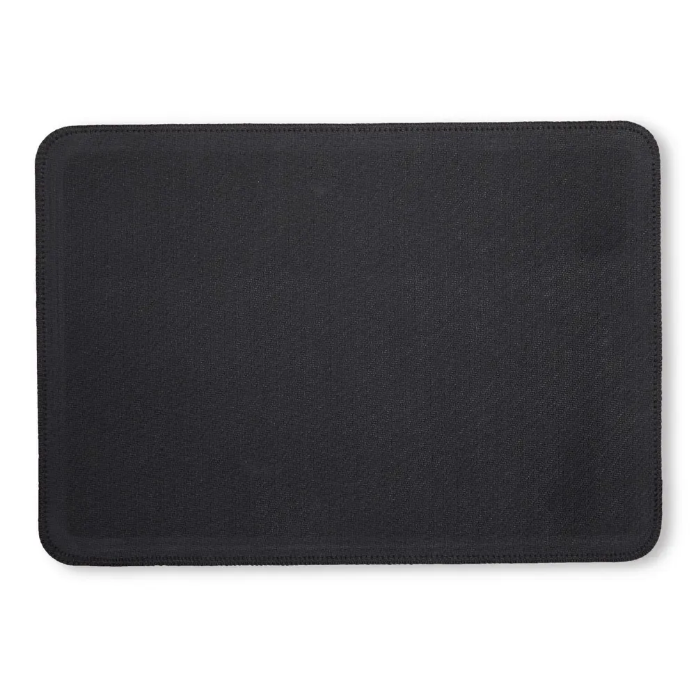 Mouse pad grande em poliéster impermeável personalizado, cor preto