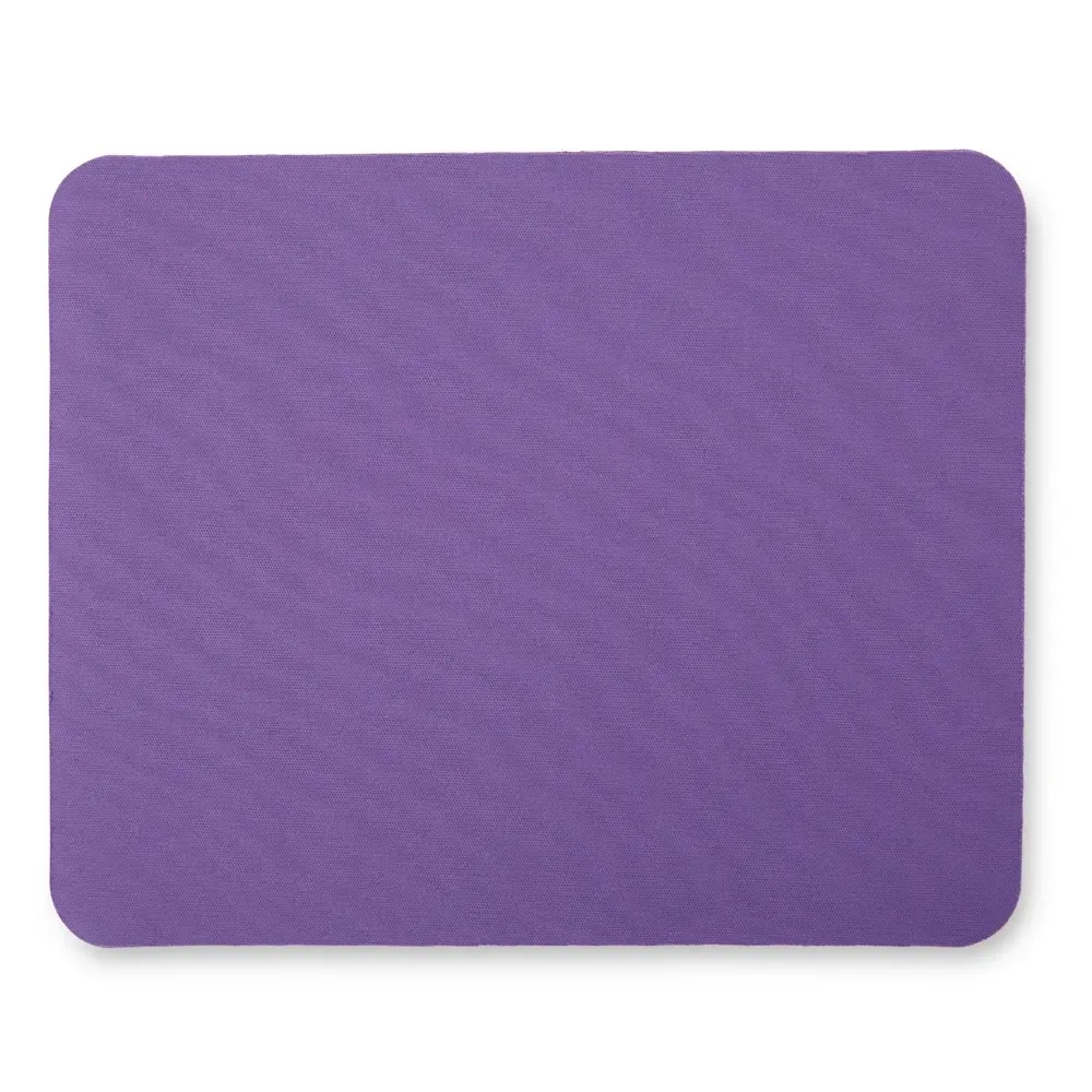 Mouse pad de poliéster com tecido macio personalizado, cor roxo