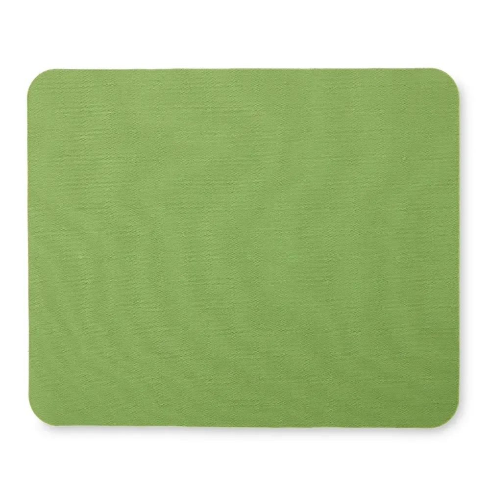 Mouse pad de poliéster com tecido macio personalizado, cor verde