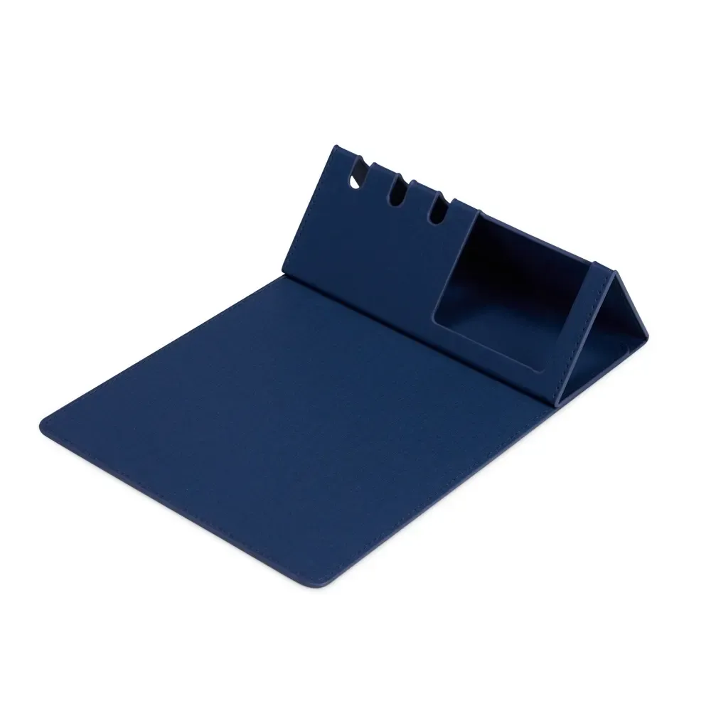 Mouse pad com suporte de celular personalizado, cor azul