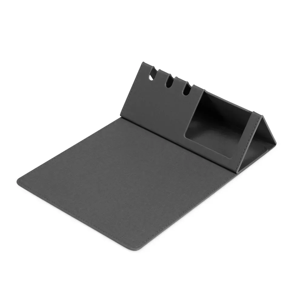 Mouse pad com suporte de celular personalizado, cor cinza