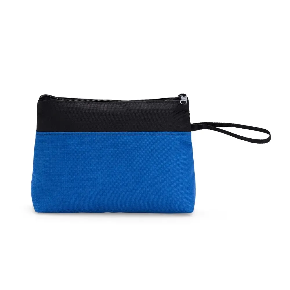 Nécessaire de Nylon 16x22cm com Alça Lateral Personalizada, cor azul