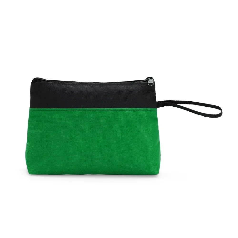 Nécessaire de Nylon 16x22cm com Alça Lateral Personalizada, cor verde