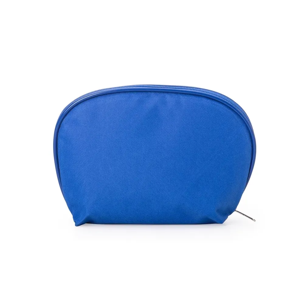 Nécessaire personalizada de nylon impermeável compacta, cor azul