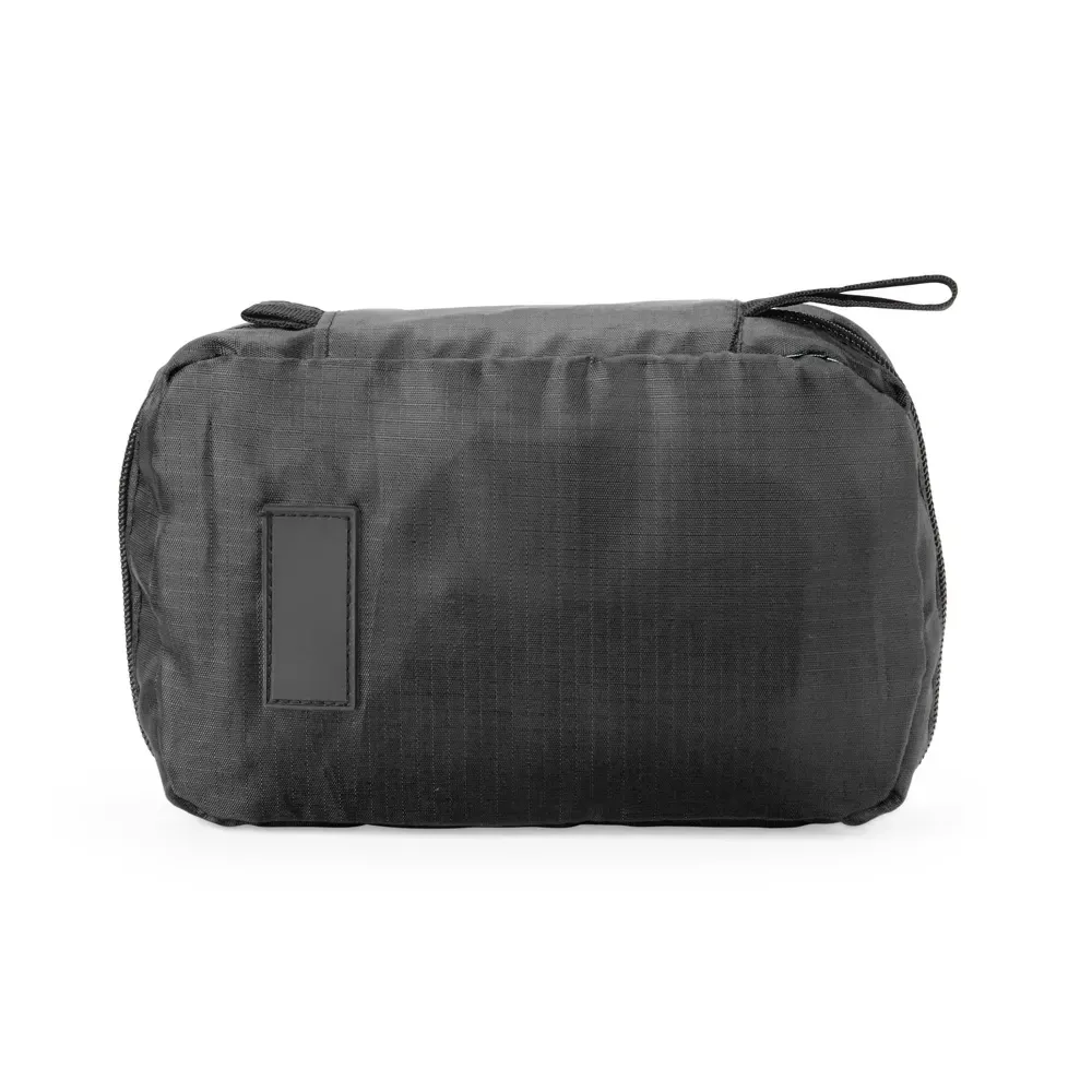 Necessaire personalizada compacta com 3 compartimentos, cor preta