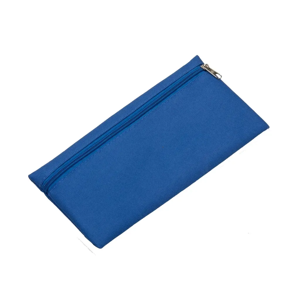 Nécessaire personalizada de nylon 600 lisa, cor azul claro