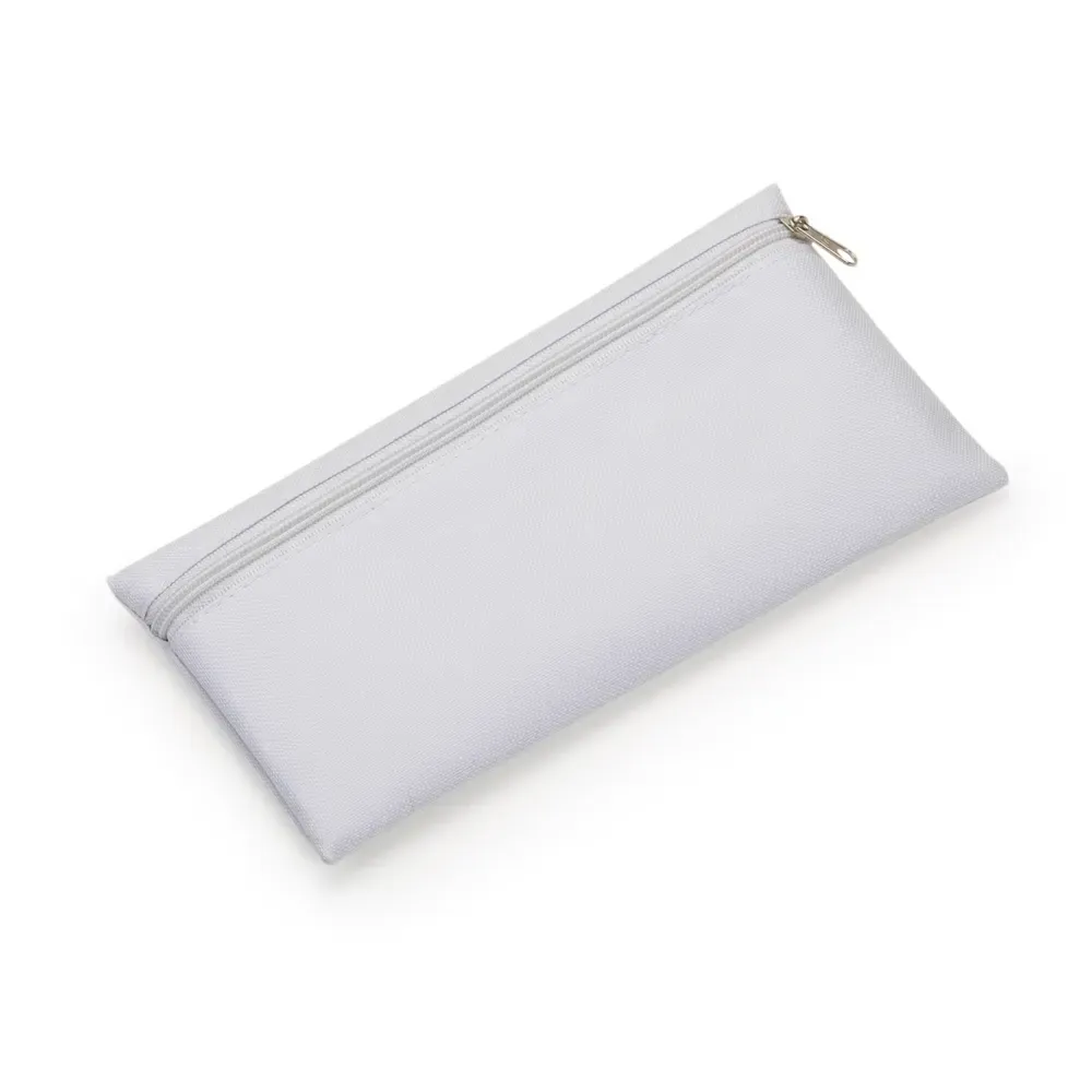 Nécessaire personalizada de nylon 600 lisa, cor branca