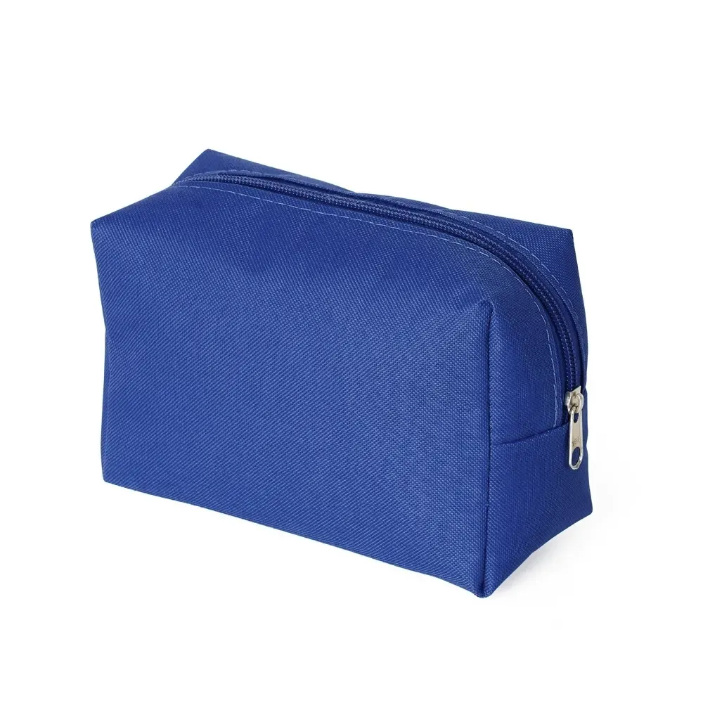 Nécessaire personalizada de nylon colorida, cor azul