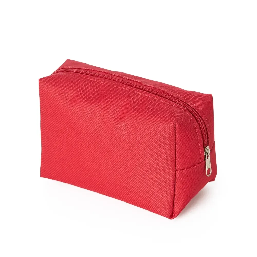 Nécessaire personalizada de nylon colorida, cor vermelha