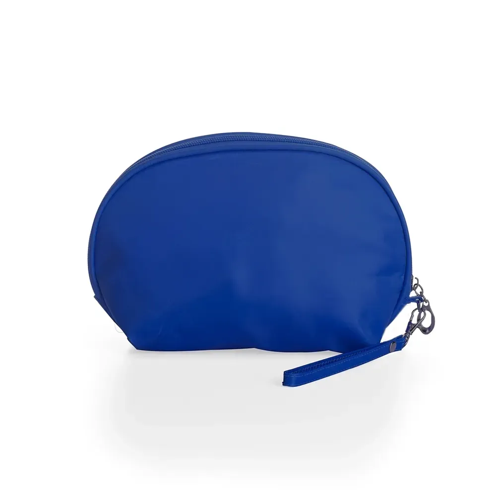 Necessaire personalizada de nylon impermeável, cor azul