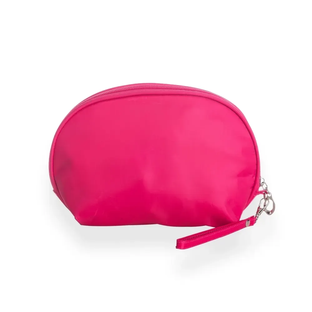 Necessaire personalizada de nylon impermeável, cor pink