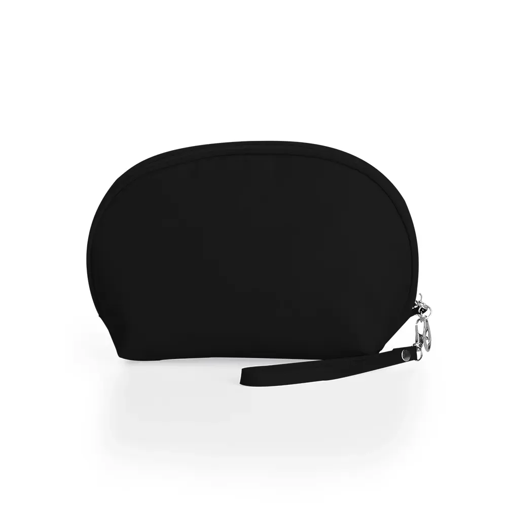 Necessaire personalizada de nylon impermeável, cor preta