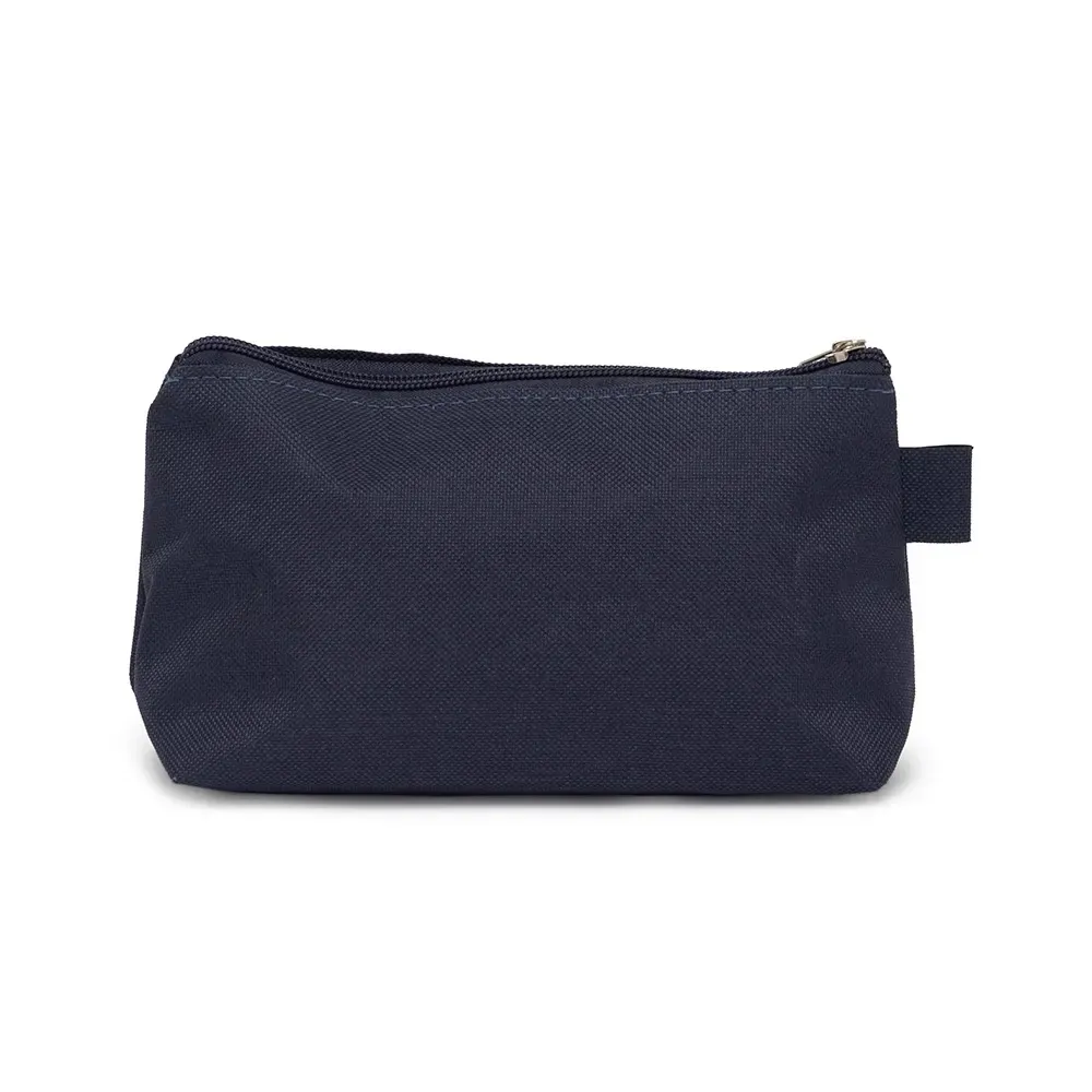 Nécessaire de Nylon Mini com Alça para Chaveiro Personalizada, cor azul escuro