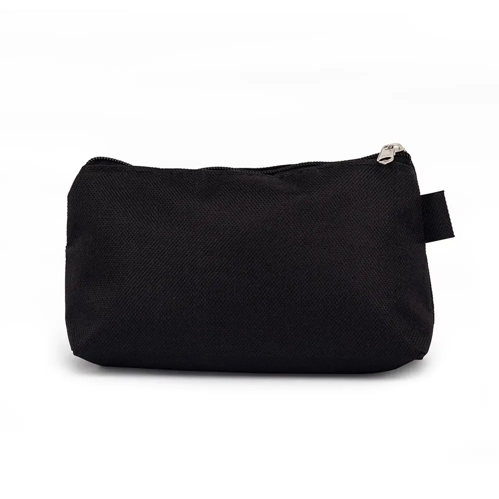 Nécessaire de Nylon Mini com Alça para Chaveiro Personalizada, cor preto